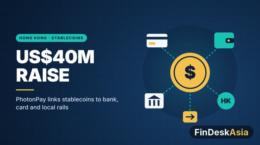 Illustration of a stablecoin linked to cards, wallets, banks and local payouts for PhotonPay’s US$40 million raise